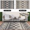 Olanly Reversible Plastic Outdoor Rugs For Patio Non-slip Waterproof Rugs For Camping Large Foldable Fashion Carpets For Rooftop