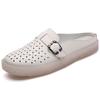 Baotou half slippers women's outer wear 2025 summer one-pedal comfortable hundred soft soles with hollow non-slip nurse cool slippers