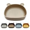 Cartoon Bear Toddlers Learning To Eat Dinning Plate Silicone Suction Cup Bowl Scaldproof Tableware for Baby 6+ Month