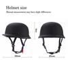 1X M/L/XL Vintage Motorcycle Cruiser шолом Half Face Німецький шолом Мотоциклетний шолом Яскравий чорний автомобільний стайлінг DOT