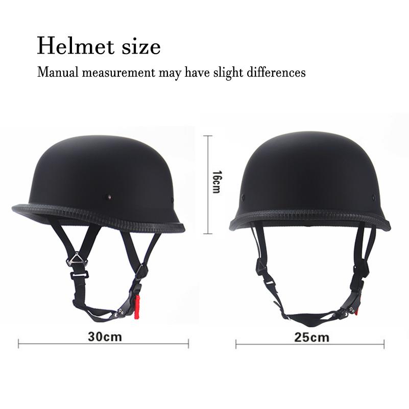 1X M/L/XL Vintage Motorcycle Cruiser шолом Half Face Німецький шолом Мотоциклетний шолом Яскравий чорний автомобільний стайлінг DOT
