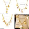 DIEYURO 316L Stainless Steell Pearl Starfish Imitation Shell Necklace For Women New Fashion Ocean Neck Chain Jewelry Gift
