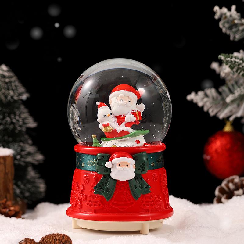 Boîte à musique fantaisie de Noël avec boule de cristal – Décoration princesse, cadeau pour anniversaire de fille