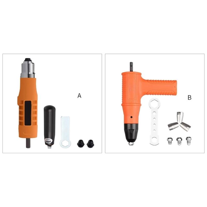 Rivet Guns Head Attachment Rivet Drill Attachment for Drill Riveter Electric Rivet Nut Guns Riveting Conversion Adapter