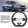 Hydro Dip Carbon  Look Steering Wheel Perforated Leather Replacement For  Q50 2014 to 2016 Hydro Dip Steering Wheel