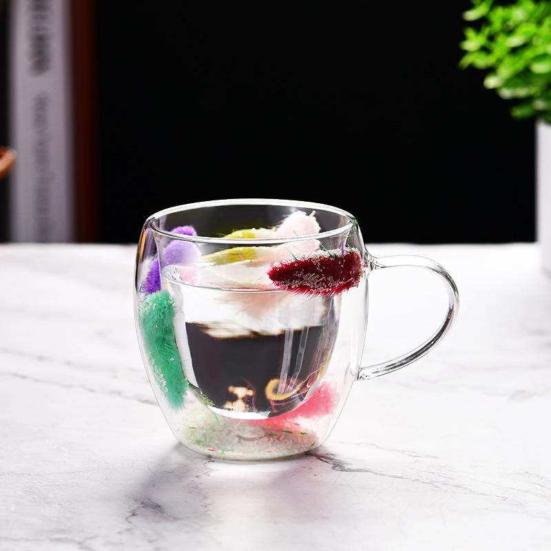 Wasserbecher aus hochborosilikathaltigem Glas, Haushalt, verdickt, hochtemperaturbeständig, großes Fassungsvermögen, transparenter Glasbecher, hoher Wert