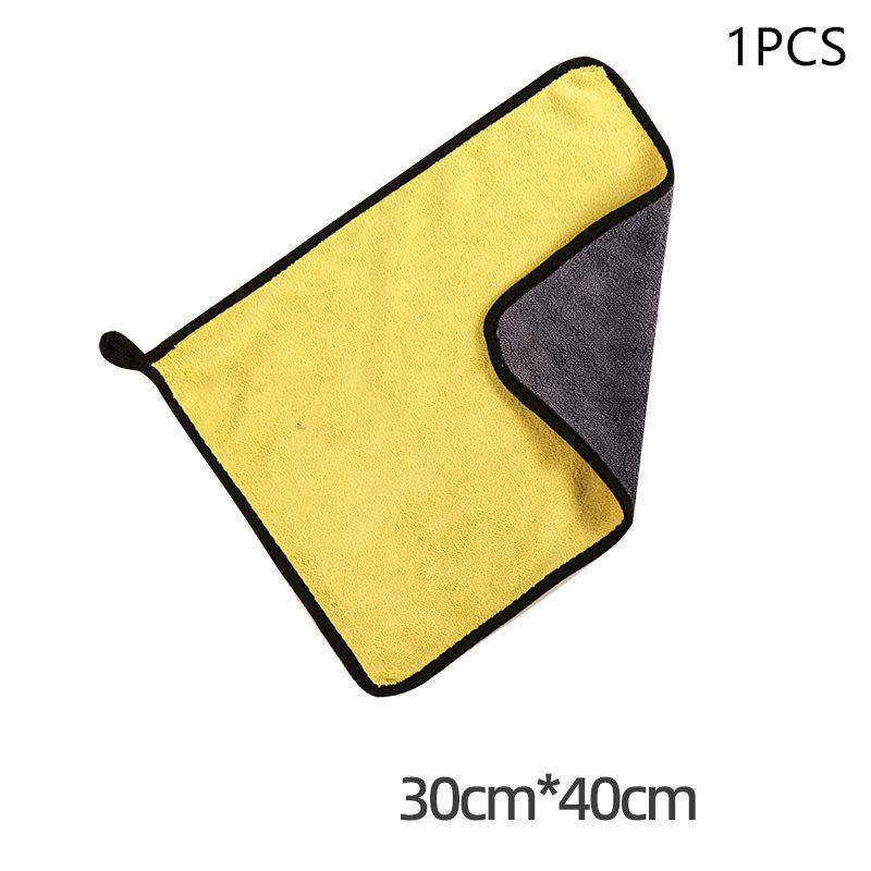 

Полотенце из микрофибры для мытья автомобиля Мягкая сушащая ткань Полотенца для кузова автомобиля Двухслойное плюшевое полотенце Автомобильные аксессуары для Toyota Tesla Model