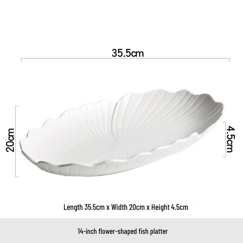Nordic Style Ceramic Oval Fish Plate