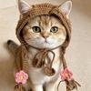 Funny Puppy Kittens Knitted Hat Handmade Pets Party Cosplay Headwear Fashion Cat Accessories  Party
