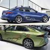 Car Body Side Door Racing Sports Stickers Geometric Graphics Vinyl Decals Decor