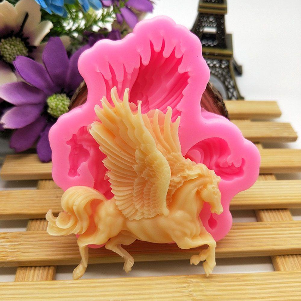 

Формы для декора выпечки Инструменты для украшения шоколада Формы для мыла Силиконовая форма для торта Лошадь Пегас 3D