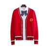 Women's Thickened JK Cardigan Sweater - Autumn/Winter Japanese College Style Embroidered Long Sleeve Knitwear