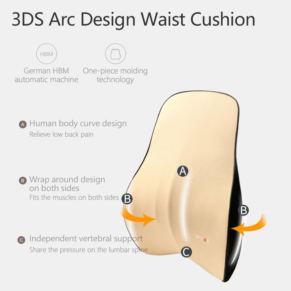 Car Driver Pillow Space Memory Foam Car Lumbar Support Back Cushion Car Seat Neck Pillow Washable Auto Pillow Cushion