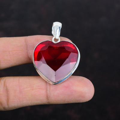 Faceted Mozambique Garnet Pendant 925 Sterling Silver Pendant Handmade Jewelry Awesome Gemstone Pendant Unique Style Pendant Wedding Gifts