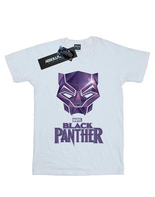 Mens Black Panther Mask Logo T-Shirt