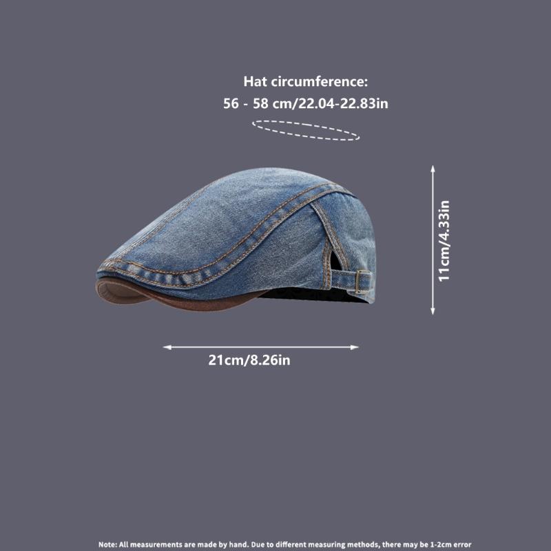 Japanese Style Hat Vintages Washed Cotton Beret Hat For Women Men Unisex Adjustable Design Fashion Accessory