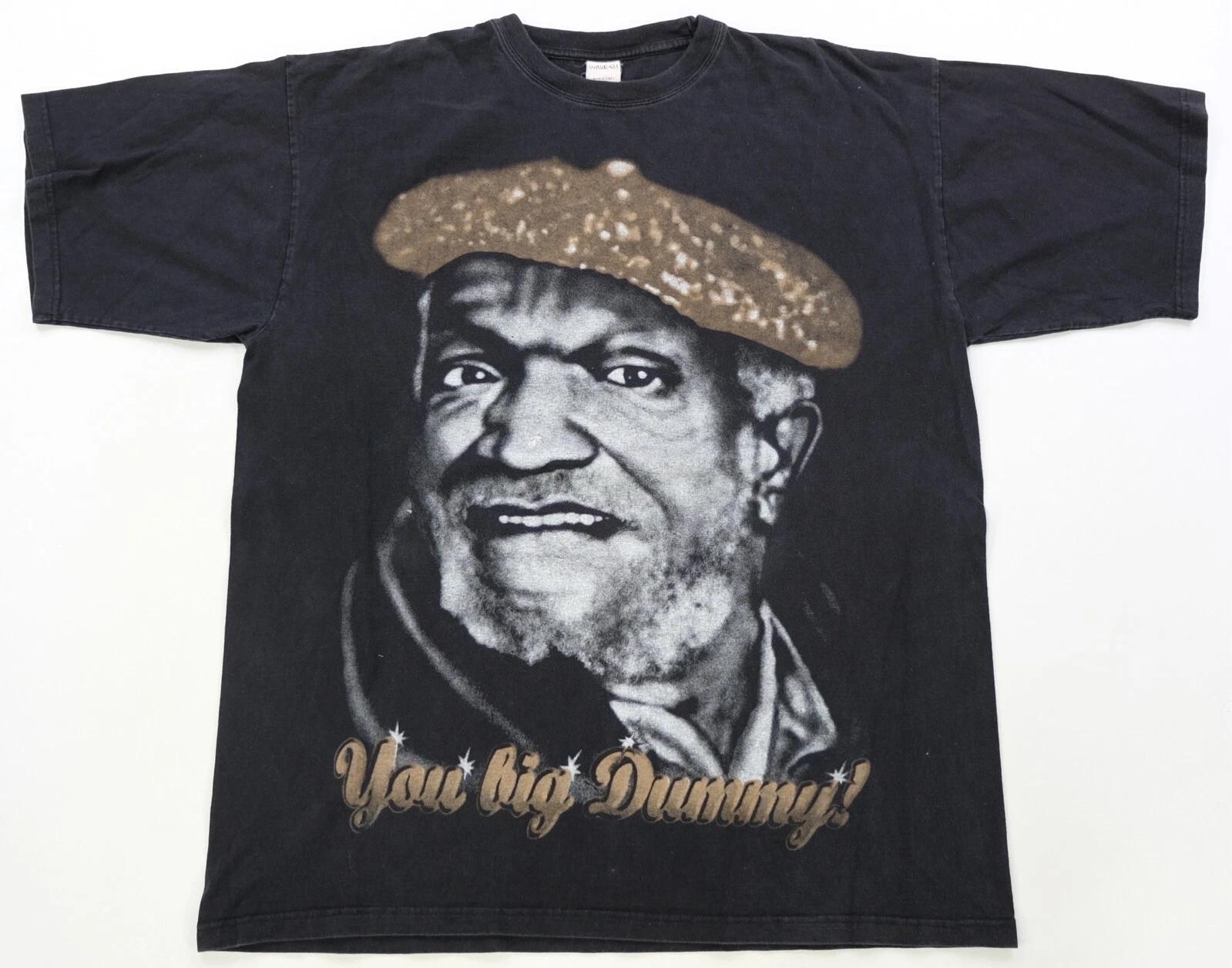 Редкая винтажная футболка WAVE Q Sanford and Son You Big Dummy Redd Foxx 90-е 2000-е Размер 2XL M