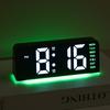 LED Digital Alarm Clock Bedside Alarm Clock Large Number Display Boarderless Wall-mounted Clock Multifunctional for Home Office