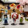 New Demon Slayer Plum Rain Season Blind Box Q Version Figures Umbrella Scene PVC Collectible Model Toy Gift for Anime Fans