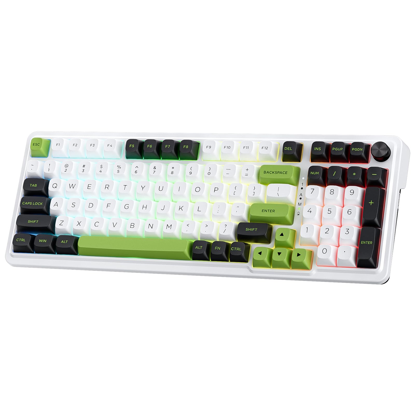 

Redragon K686 Pro 98 Keys Wireless Gasket RGB Gaming 3 Mode PBT Mechanical Keyboard Swap Dedicated Knob Control 5 Layer Noise Custom Linear Switches