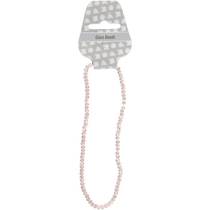 Perles en verre de cristal - réf 61666 - Couleurs vives - Ronde - Aplatie