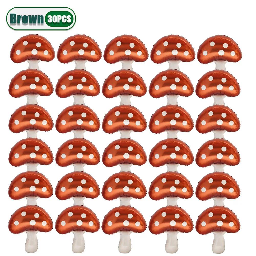 31x21 Inch Mushroom Foil Balloons Large Forest Theme Birthday Party Christmas Decoration Inflatable Mushroom Balloons Supplies
