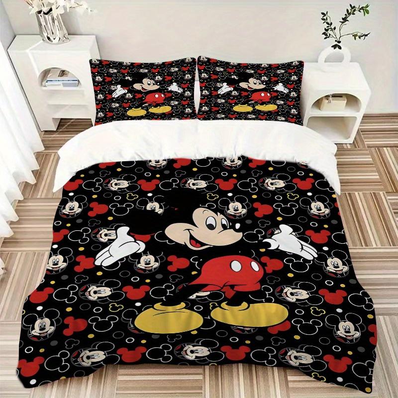 3pcs Mickey Cartoon Disney Bedding Set Includes 1 Quilt Cover and 2 Pillowcases, Comfortable Bedding F060