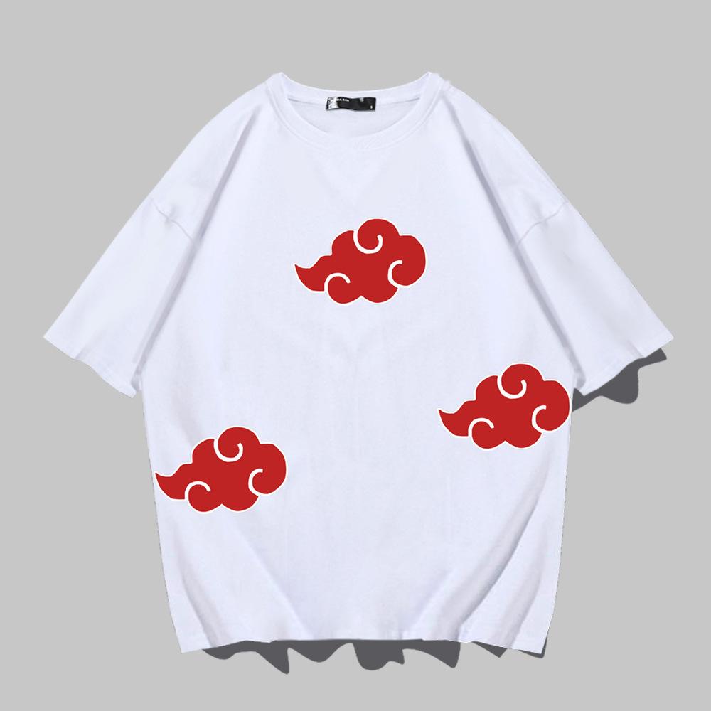 Naruto T-shirt Men's and Women's Summer Loose Cotton Short-sleeved Crew Neck Bottoming Shirt Trendy Brand Ins Auspicious Cloud Personalized Clothes