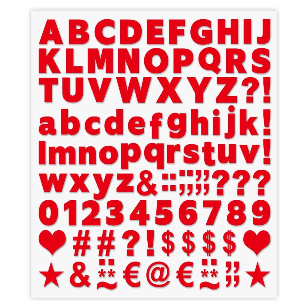 Red Letters Iron On Patches A-Z Alphabet Stickers Hoodies Tops A-Level Washable Thermal Press Vinyl Diy Stickers On Clothes