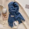 Winter Wool Scarf For Women Long Warm Cashmere Scarves Hijab Solid Lady Shawl Wrap Female Pashmina Bandana Head Scarfs New