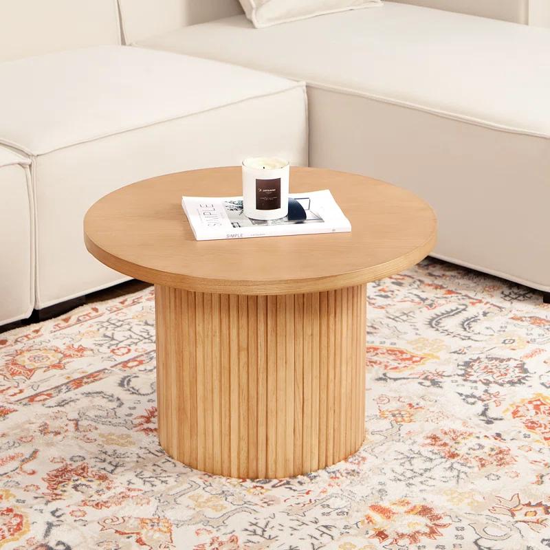 Solid Wood Round Coffee Table