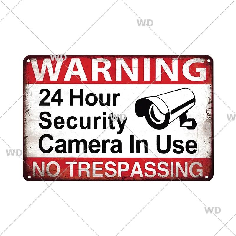 Retro Danger Warning Metal Sign - Vintage Caution Plaque - Metal Plate for Garage Park Home Wall Decor