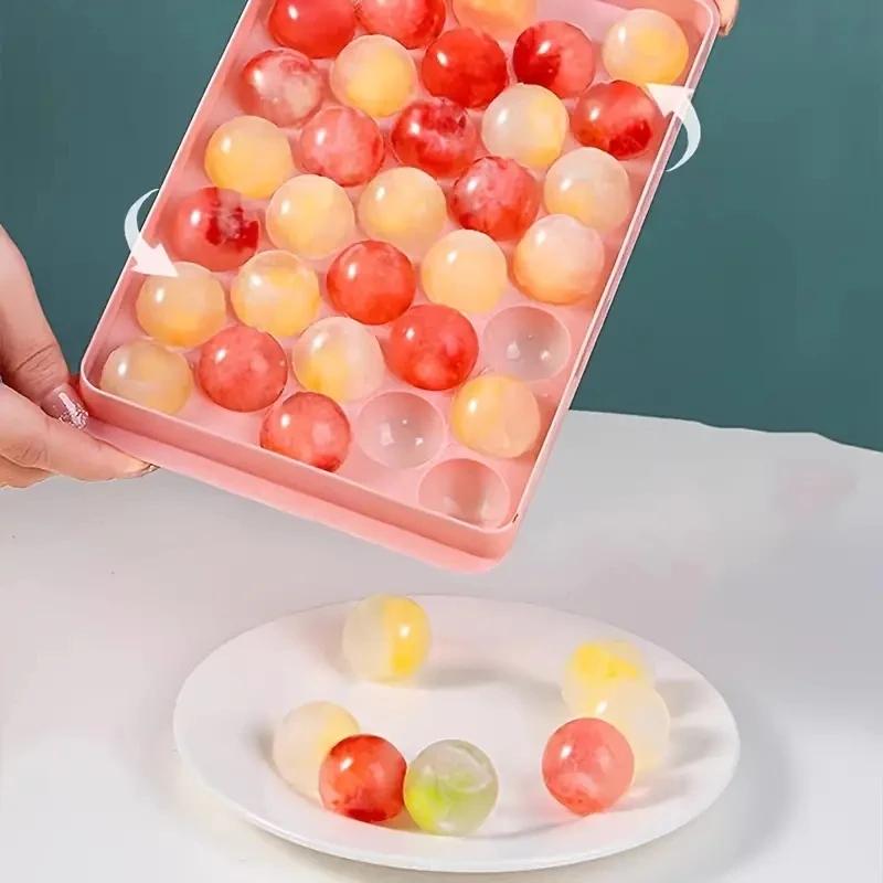 33 Ice Boll Hockey PP Mold Frozen Whiskey Ball Popsicle Ice Cube Tray Box Lollipop Making Gifts Kitchen Tools Accessories Mold