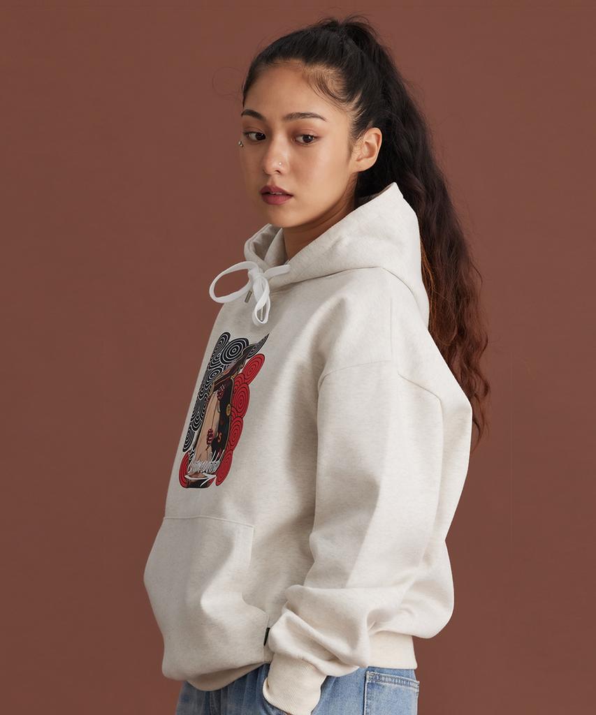 Dice Girl Hoodie Oatmeal