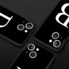Initial Letter A Z Phone Case For iPhone 17 16 15 Pro Max 11 12 13 14 7 8 Plus SE 2020 X XR XS Cover Soft Black