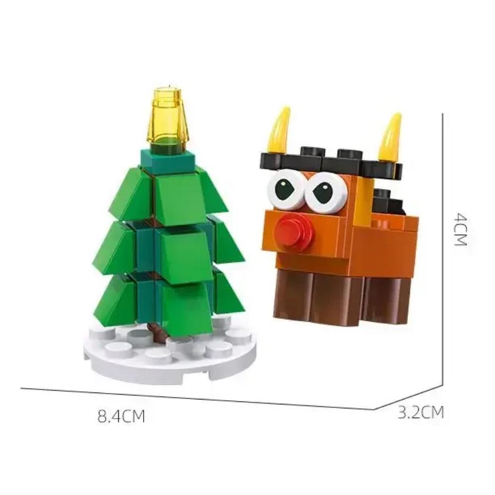 Weihnachts-Actionfiguren Bausteine Spielzeug Weihnachtsmann Rentier Bausteine Spielzeug Geschenk