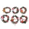 Christmas Candle Rings Berry Pinecone Candle Wreath for Christmas Thanksgiving Day Decorations