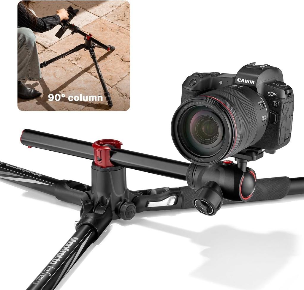 Manfrotto befree GT XPRO Aluminum Tripod Kit with Smartphone 4 Max Height Folded Height Weight Load Capacity Ball Head JP A00001BMN Clamp, Sections,
