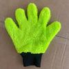 1 Stück beidseitiger dicker Plüsch-Waschhandschuh für das Auto, weicher 5-Finger-kratzfreier Handschuh für die Schaumreinigung, wasserdicht, Handgelenk, Detailpflege