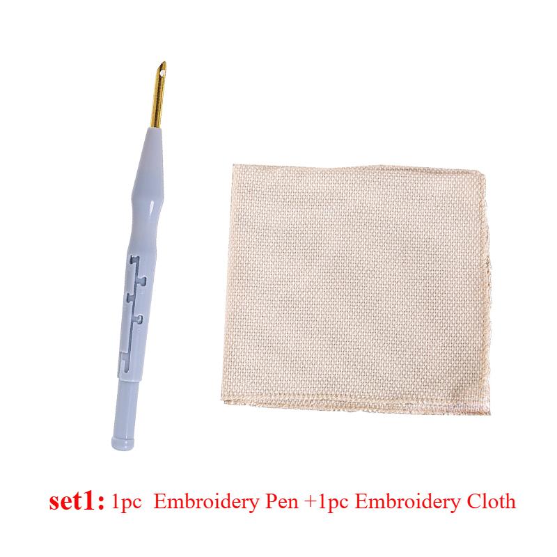 Punch Needle Adjustable Embroidery Starter Tools for Kids and Adults Beginners Gifts DIY Embroidered Art Craft Accessory