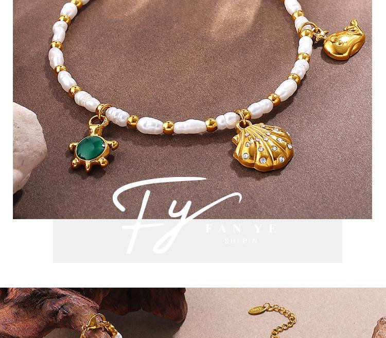 Light Luxury Starfish & Turtle Freshwater Pearl Bracelet In European & American Ocean Style
