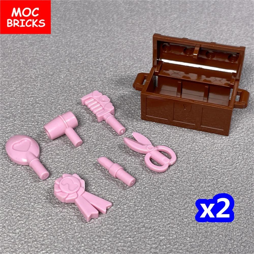 MOC Bricks Bike Notebook Camera Dollar Luggage Trash Bottle City Accessories View DIY Educational Building Blocks Friends Gifts