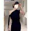 Summer Atmosphere, Beautiful Temperament, Waist and Thin Slanted Shoulder Hip Dress, Children's New Summer Long Dress