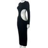 Elegant Sexy Party Hollow Out High Waist Black Dress Women Long Sleeve Slim Fit Casual Long Dress for Women Fashion Street Y2K Evening Dress 26182