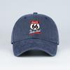 Berretto da Baseball Lavato Vintage Route 66 "The Mother Road" Regolabile Unisex Biker Viaggio Cappello da Sole