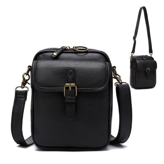 Women Travel Crossbody Bag Faux Leather Shoulder Bag with Adjustable Strap Messenger Bag Crossbody Purse for Cellphone Cards Keys