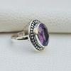 Natural Oval Amethyst Designer Ring, 925 Sterling Silver Ring, Handmade Ring, Gift for Sister, February Birthstone Ring, Boho Ring