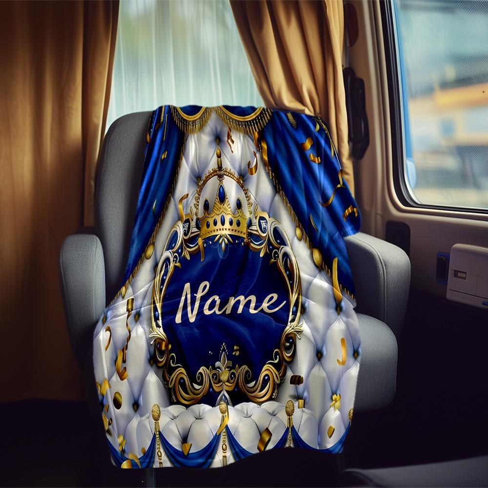 Royal Crown Design Customize Your Name Rv Blanket Luxurious Comfort For All Seasons Perfect Gift For Friends And Familyt22