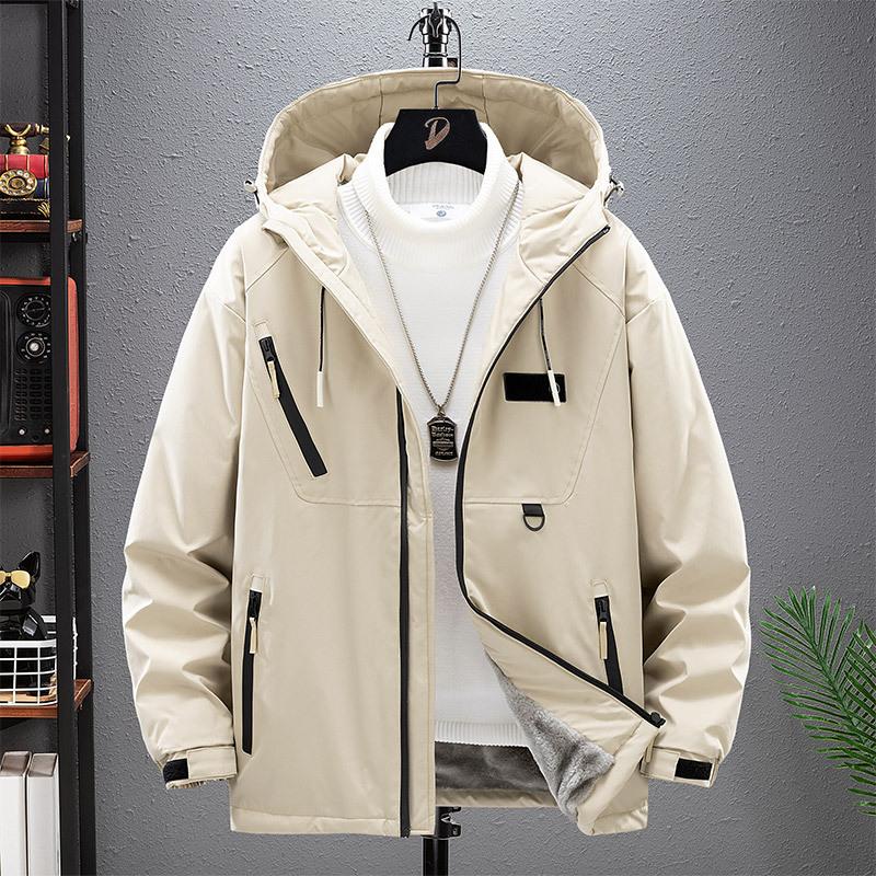 Fleece verdickt Herbst und Winter Herrenjacke Herren Kapuzenjacke Große Größe Hochwertige Jacke Herren