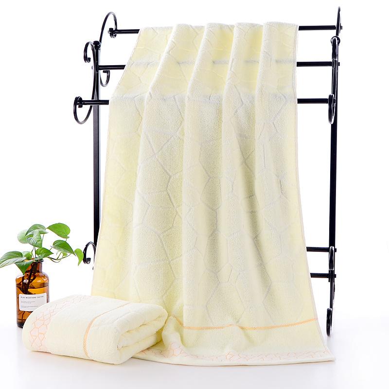 Pure Cotton Plain Water Cube Bath Towel 70 * 140 Thickened Cotton Bath Towel Gift Printing Embroidery